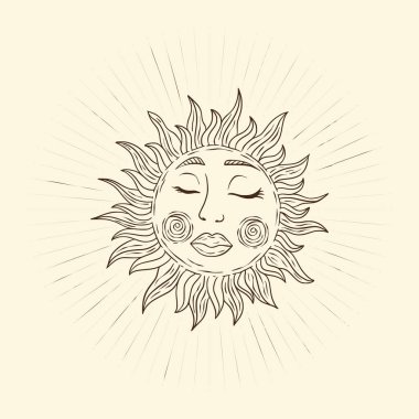 Göksel güneş yıldızı vektörü.