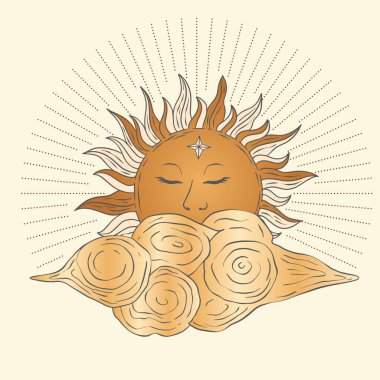 Göksel güneş yıldızı vektörü.