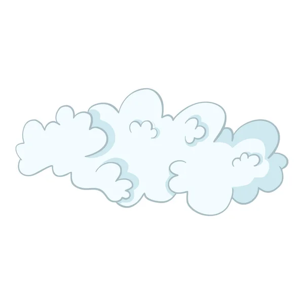 Комическая графическая иллюстрация с элементами облачных мультфильмов. atmosphere cloudscape fluffy shape icon sign — стоковый вектор