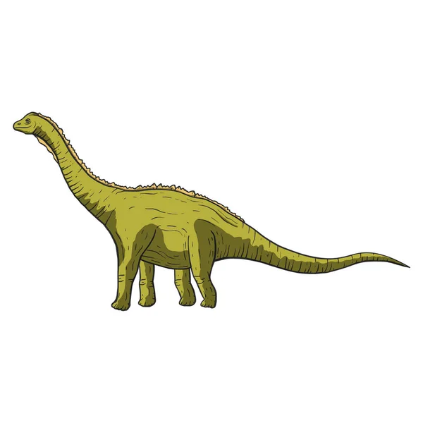Animal de dessin animé dinosaure. Jolie illustration de monstre jurassique. — Image vectorielle