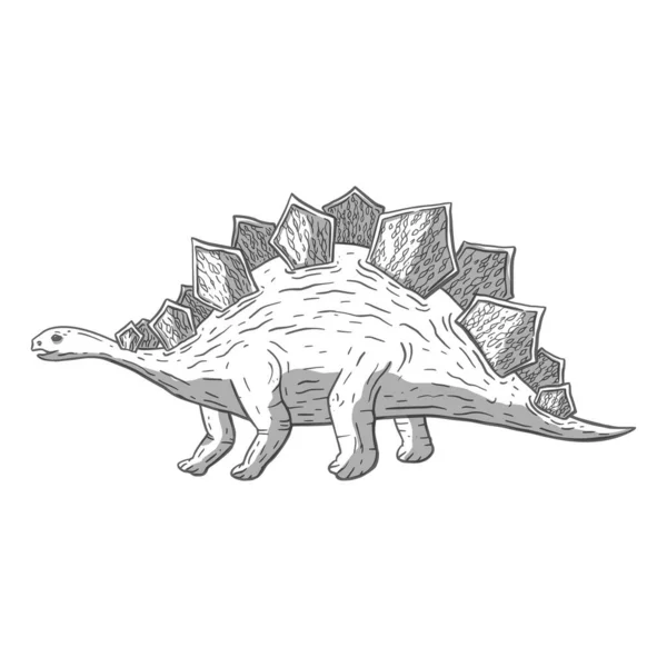 Dibujos animados de dinosaurios. Monstruo jurásico lindo ilustración. — Vector de stock