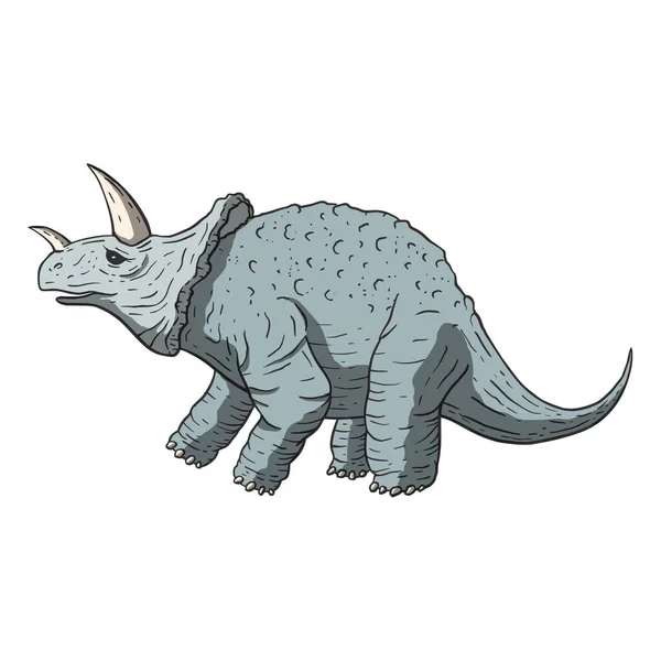 Dibujos animados de dinosaurios. Monstruo jurásico lindo ilustración. — Archivo Imágenes Vectoriales
