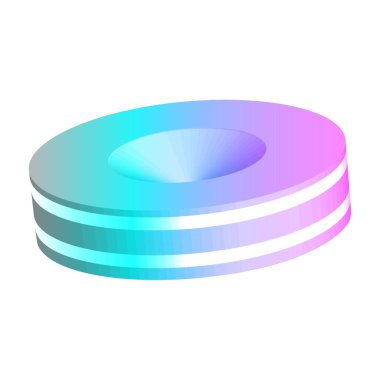 Gerçekçi yıkama şekli geometrik, modern vektör elementi. 3D dinamik holografik trend hareket sanatı.