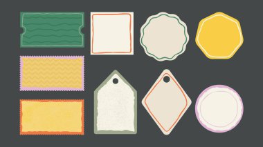 İndirimli Etiket ve Etiket Vektör Satılık Bilet ve Retro Tasarım İndirim Fiyat Kartı