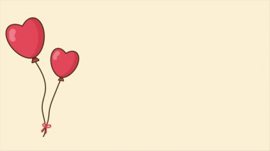 Sevgililer günü için sarı kurdeleli gülen yüzlü balon ikonu parlak pembe arka planda izole edilmiş.