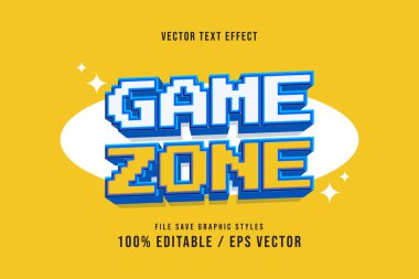 Premium Game Zone metin efektleri tekrar düzenlenebilir, uygun poster, şablon.