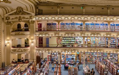 The famous bookshop El Ateneo Grand Splendid Buenos Aires Aregtina clipart