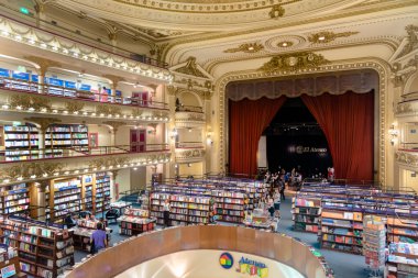 Ünlü kitapçı El Ateneo Grand görkemli Buenos Aires Aregtina