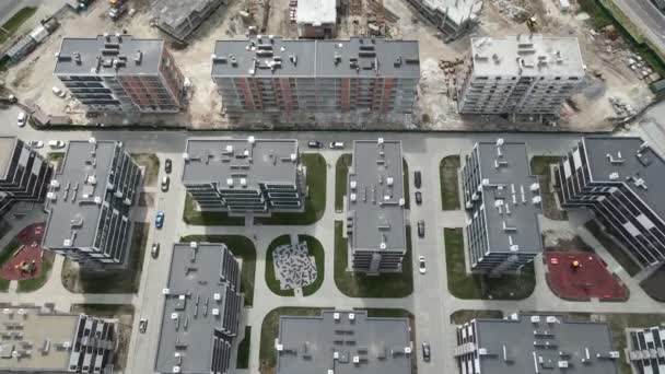 マンション建設現場の俯瞰図 — ストック動画