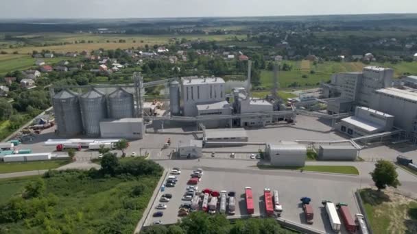 Vista aérea da fábrica de petróleo — Vídeo de Stock