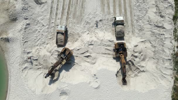 Peralatan industri berat tambang pasir — Stok Video
