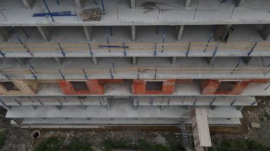 İnşaat alanının havadan görüntüsü. şehir gelişimi.