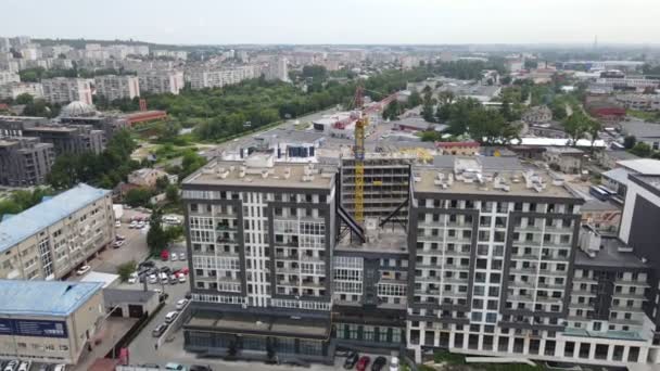 Vista aérea de la obra. desarrollo urbano. — Vídeos de Stock