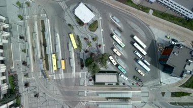 Şehir Ulaşım Merkezi Otobüs İstasyonu 'nun yukarıdan görünüşü