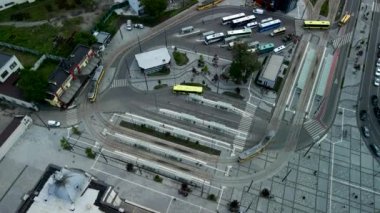 Şehir Ulaşım Merkezi Otobüs İstasyonu 'nun yukarıdan görünüşü