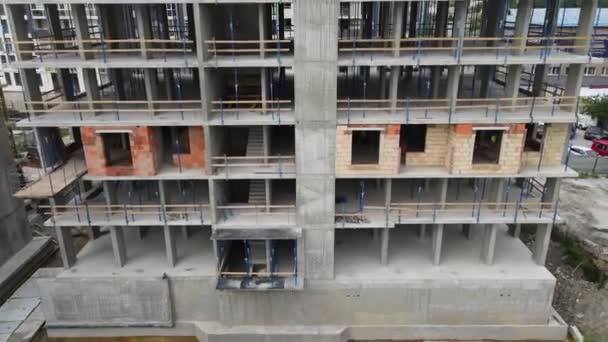 Vue aérienne du chantier de construction. développement urbain. — Video