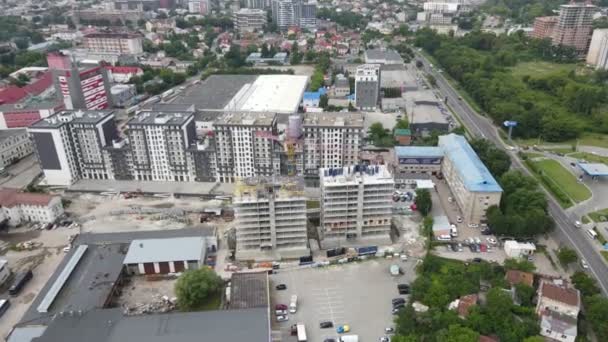 Vista aérea de la obra. desarrollo urbano. — Vídeos de Stock