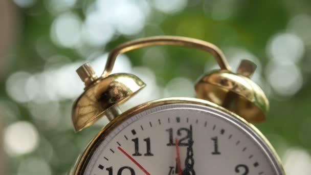 Clock ticks macro, close-up — Stockvideo