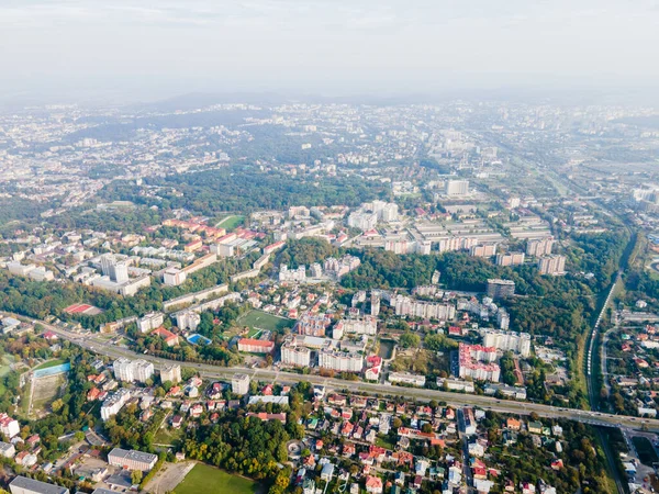 Вид Повітря Осіннє Місто Вид Птахів — стокове фото