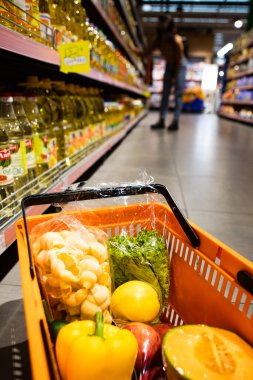 Market sepetindeki ürünler kopyalama alanını kapatın