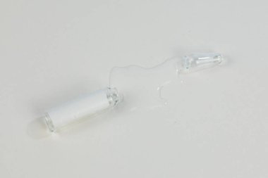 Kopya alanı olan tıbbi ampullerin görünümü