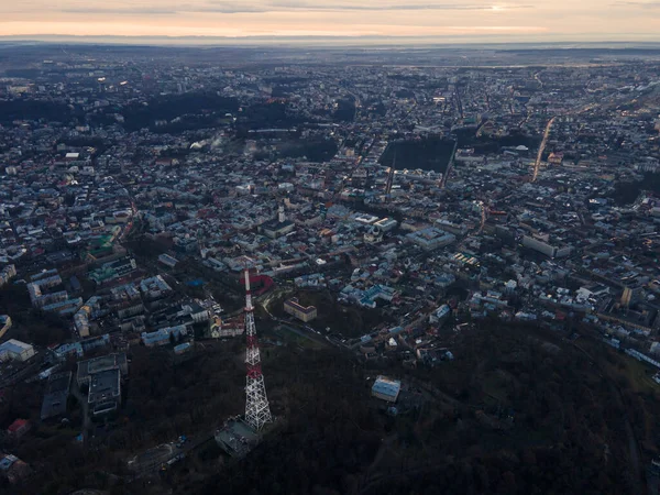 공중에서 Lviv City Copy Space — 스톡 사진