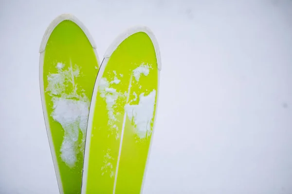 Esqui Fechar Atividades Esportivas Inverno — Fotografia de Stock