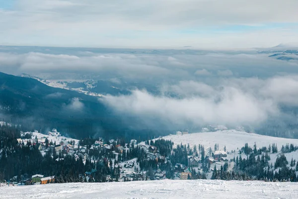 Θέα Τοπίο Χιονισμένα Βουνά Αντιγράψετε Χώρο — Φωτογραφία Αρχείου