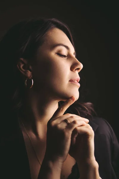 Retrato Mujer Joven Elegante Caucásico Años —  Fotos de Stock