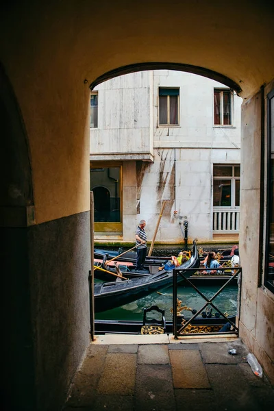 Венеція Італія Травня 2019 Приваблива Концепція Гондол Канали — стокове фото