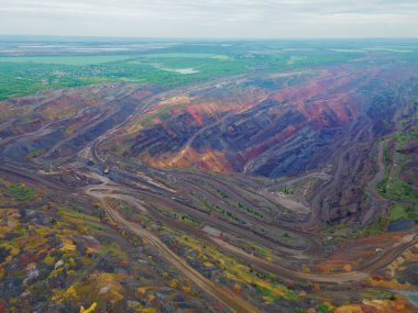Maden cevheri çevre kirliliğinin üst görüntüsü