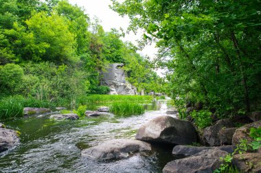 güzel nehir manzarası yaz zamanı kopya uzay duvar kağıdı