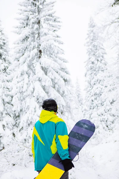 Man Snowboarder Ski Equipment Copy Space — Stock Photo, Image