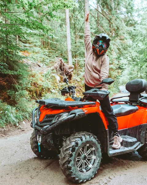 Atv Viaje Extremo Fuera Del Concepto Carretera — Foto de Stock