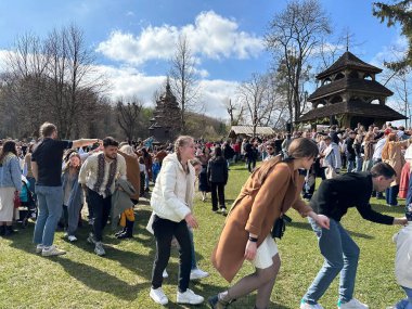 Lviv, Ukrayna - 16 Nisan 2024: Paskalyada Geleneksel Dans Kutlaması