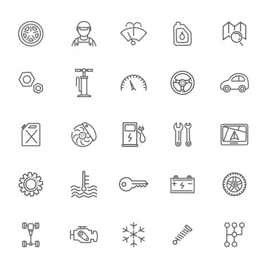 Anahat simgeleri. Araba parçaları ve Hizmetleri