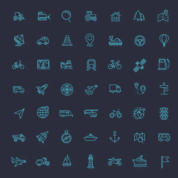 Anahat web Icons set - navigasyon, konum, ulaşım