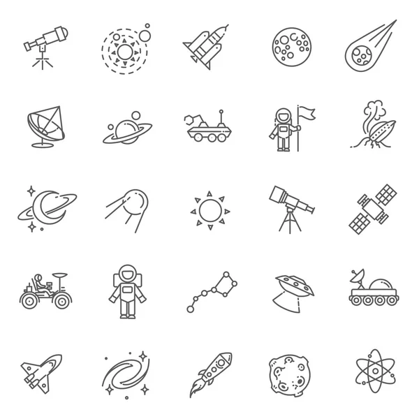 Icone astronomiche, astrologiche e spaziali — Vettoriale Stock