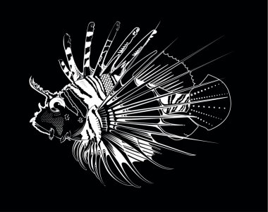 Tropik balıklar. Vektör illüstrasyonu