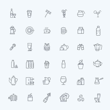 Anahat web Icon set - kahve, çay, alkol