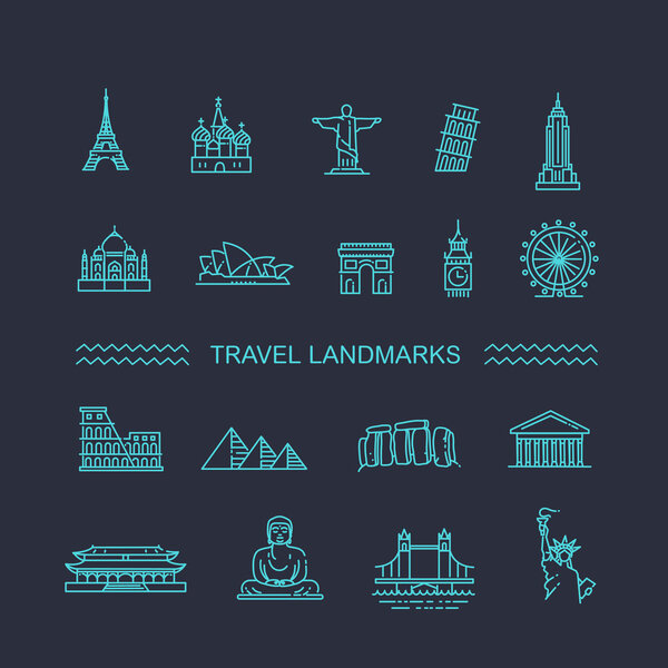 Набор значков дорожных знаков
