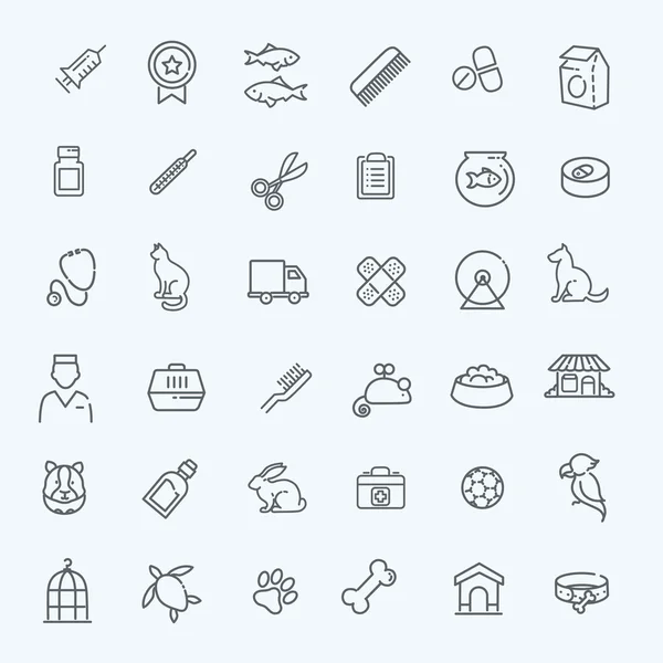 Anahat web Icon set - evde beslenen hayvan, veteriner, evde beslenen hayvan dükkan — Stok Vektör