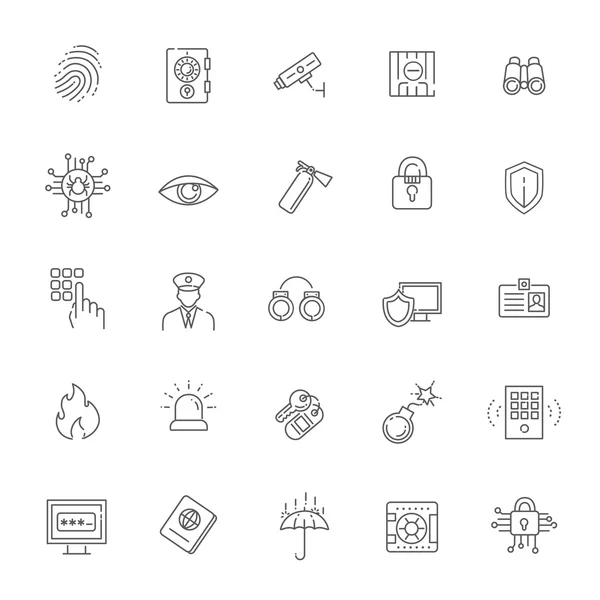 Veiligheid icons set — Stockvector