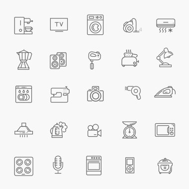 Taslak simge koleksiyonu - ev aletleri