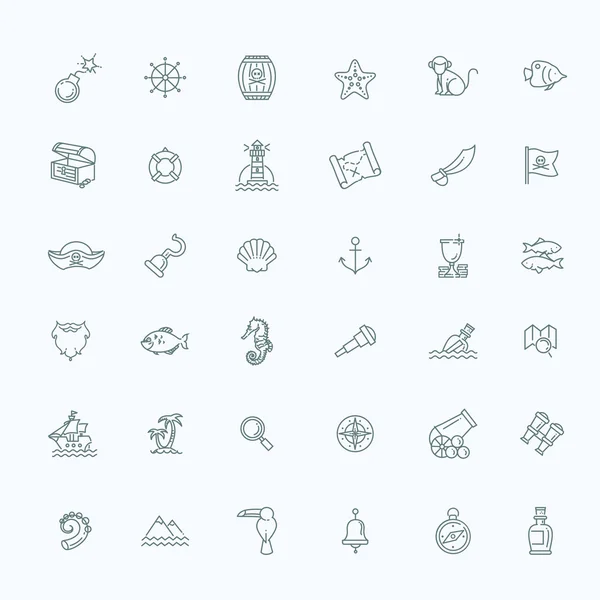Pirates icons set — Stockvector