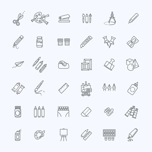 Outline web icon set - strumenti di disegno — Vettoriale Stock