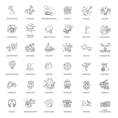 Satır simgeleri ui, ux, web, uygulama tasarımı için modern satır simgesi biçiminde ayarlandı