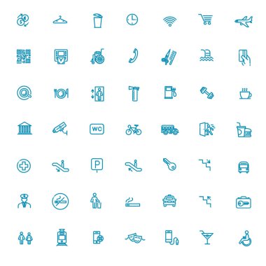 Halkla İlişkili Basit Yönlendirme Vektör Satırı Simgeleri Kümesi.