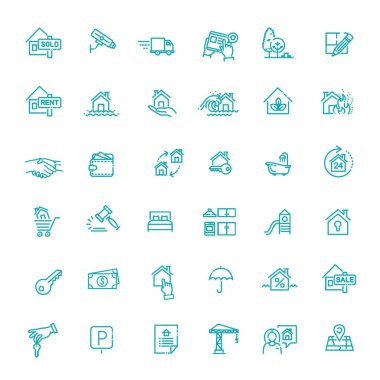Özet web simgeleri - Gayrimenkul