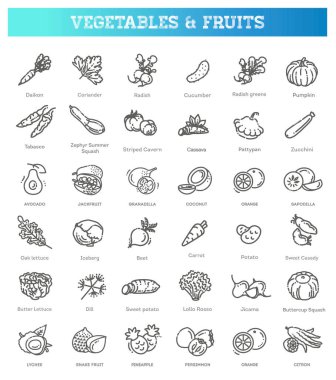 Düz çizgi dizayn. Vektör simgeleri